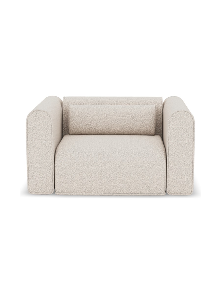 The Bungalow 1-seater in Limestone, the 3D model that gets placed in the room