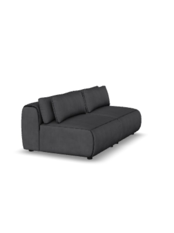 Amada modular sofa, velvet charcoal, the 3D model