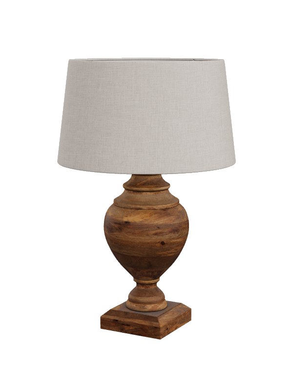 Amphora table lamp, dark natural, the 3D model