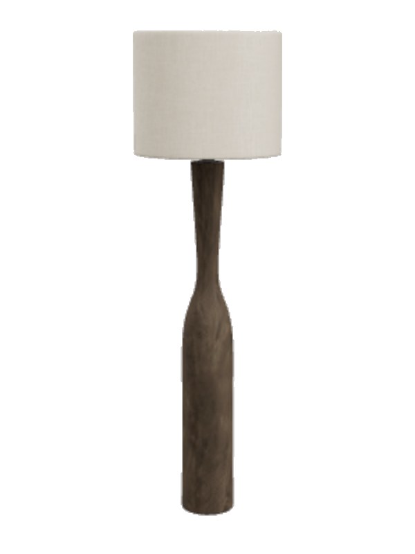 Callum timber floor lamp, natural shade, the 3D model