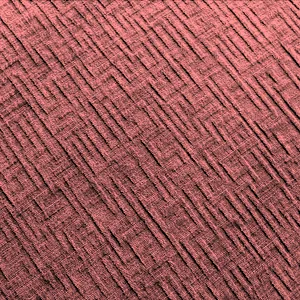 The textured jacquard in Burgundy, the fabric of this U-shape four seater