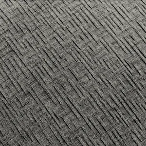 The textured jacquard in Charcoal, the fabric of this chaise lounger two seater