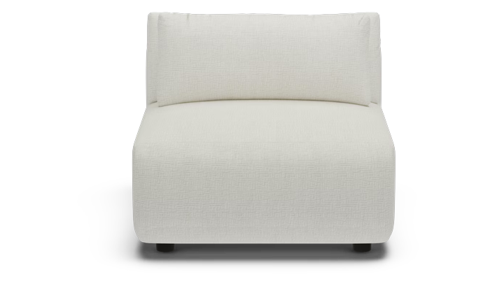The Amada single seat module in white, the shape on its own