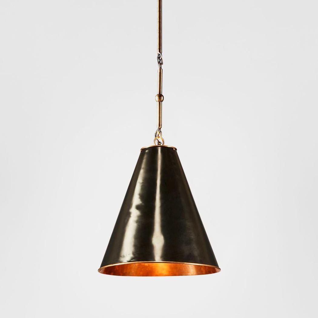 Monte Carlo ceiling pendant in black and brass, the product photo supplied by the brand