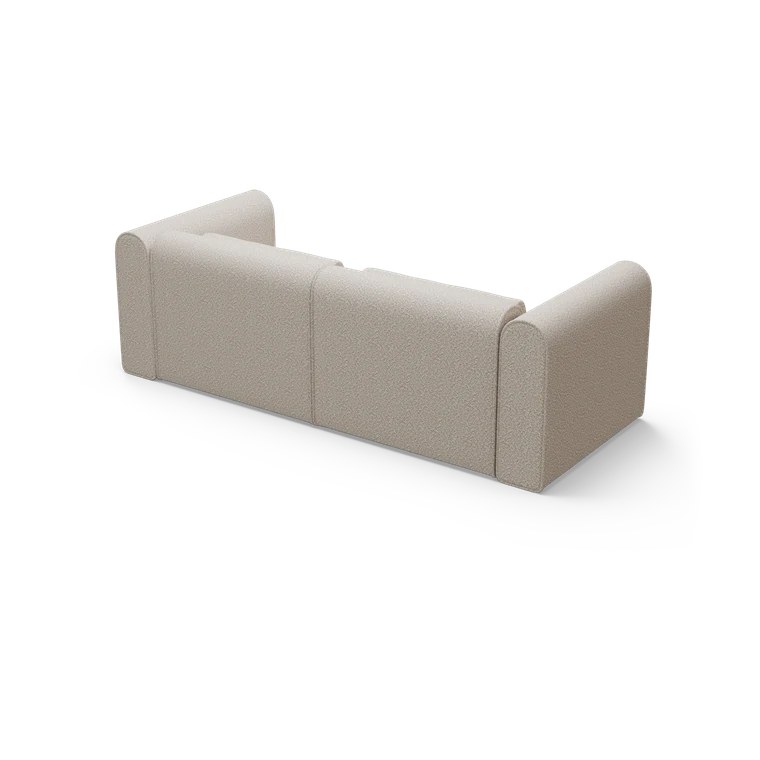 CGI pack shot of the same Limestone 2-seater, back view