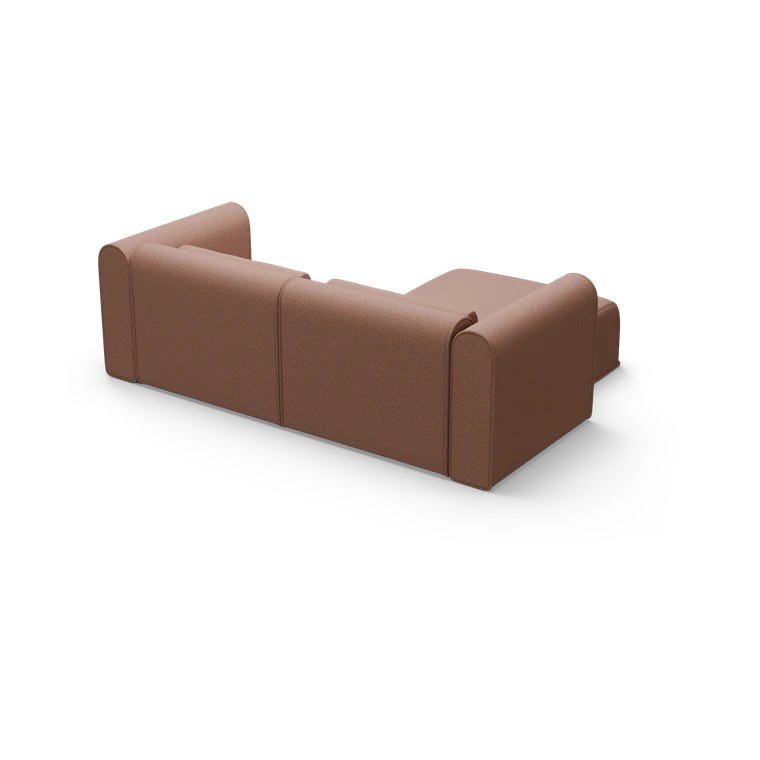 CGI pack shot of the same Sunset Rust longchair, back view